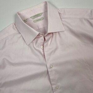 Suitsupply Traveler Pink Button Up Dress Shirt‎ Men's Size 41/16 Cotton